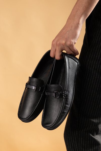 maximoda Genuine Leather, Loafer Model, Inner and Outer Genuine Leather Shoes