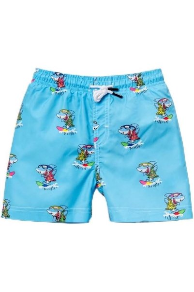 GENERAL Boys’ Swim Trunks–Surfing Shark Print- Size 3-4Y