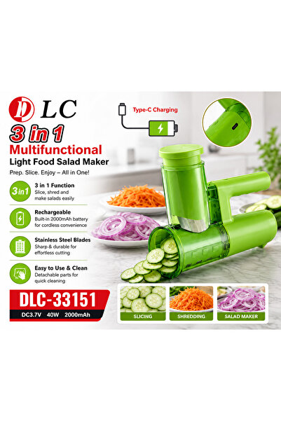 DLC جهاز متعدد الوظائف 3 في 1 لتحضير الطعام الخفيف والسلطات