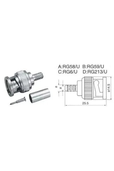 OEM Mufa BNC RG59 tata sertizare