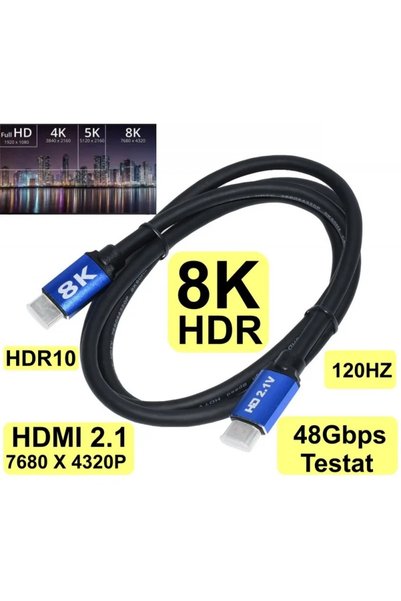 OEM Cablu HDMI v2.1 8K 60HZ 2m HDMI tata - HDMI tata CA