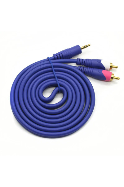OEM Cablu audio Jack 3.5 mm la 2x RCA 1.5m aurit