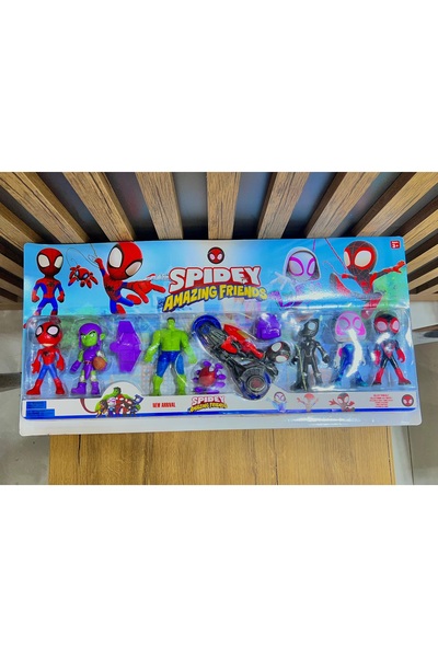 Genel Markalar Spidey Amazing Friends 7 Li Figür Oyuncak Seti 6 Karakter ve 1...