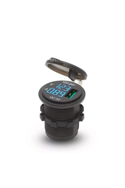OEM Adaptor 12V-24V USB 2.1A QC3.0 cu montare in locul brichetei auto cu volt...