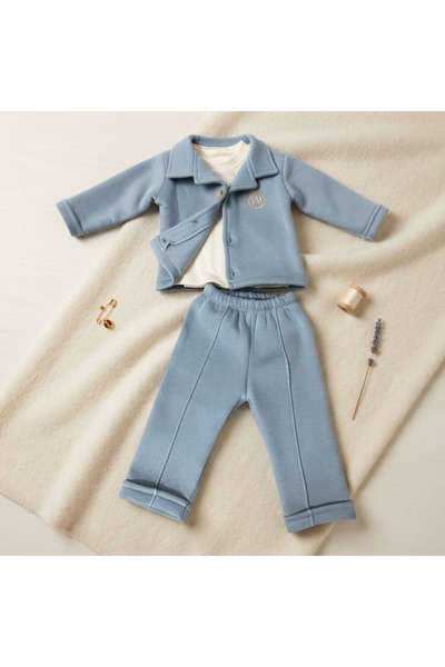 BİANCOFİGLİO Winter Baby Set with Jacket 3 Pieces