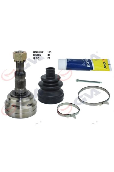 GVA Aks Kafası Diş ASTRA G - Zafira A 1.4/1.6 16V 1998-2005 33X22X52 153.5MM