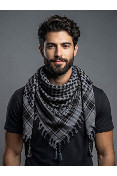 Kaftan Collection Shawls - Gray - Plaid