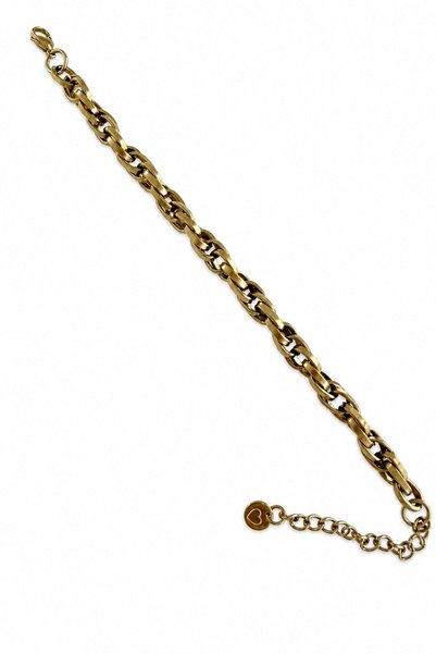 nesdesignn Steel Interlocking Ring Bracelet (Gold)