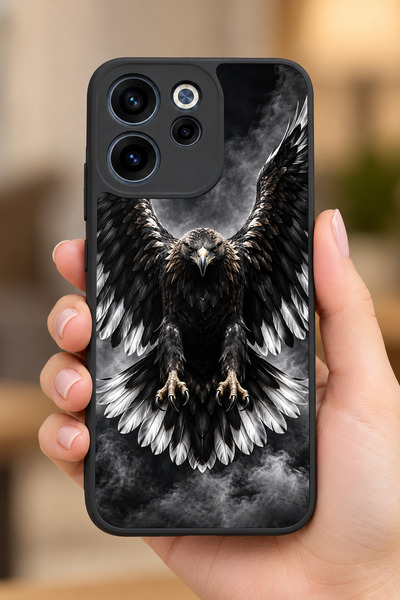 OPPO Reno 15 F Uyumlu Kanatlarını Açan Kartal Desenli Kamera Korumalı Darbele...