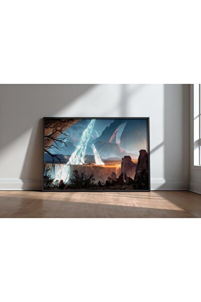 KEYFHOME Ascendent peisaj natural cu rama MDF tablou poster decor de perete p...