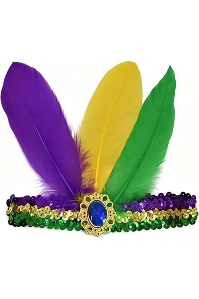 GENERAL Set of 2 feather headpieces 1920s Jazz Age vintage-style hair accesso...