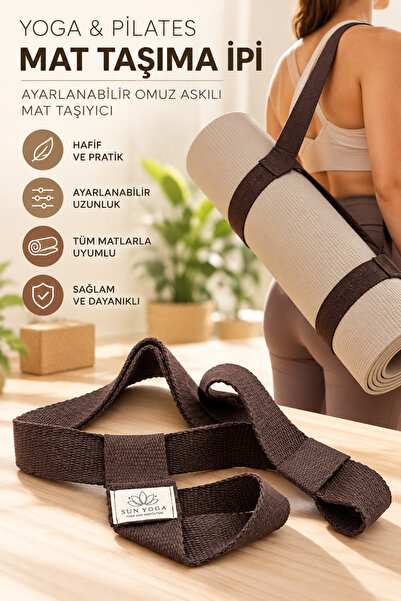 SUNYOGA Yoga Pilates Mat Carrying Strap Mat Carrier with Adjustable Shoulder ...