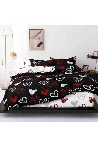 GOLDEN HOME طقم أغطية سرير مقاس كينج/مقاس فردي، غطاء لحاف، غطاء وسادة، 6 قطع،...