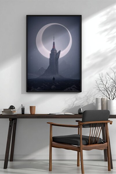 KEYFHOME Pictură MDF cu cadru fantastic Lost World I Poster pentru decor de p...