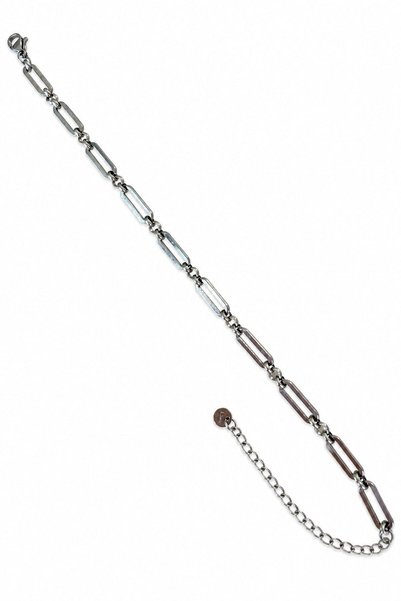 nesdesignn Steel Link Chain Bracelet (Silver)