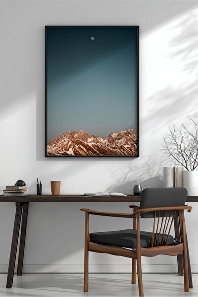 KEYFHOME Moonrise Scenery Nature No 2 Încadrat MDF Tablou Poster Living Wall ...
