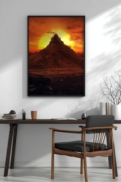 KEYFHOME Pământul uitat Taj Mahal Fantastic No 2 Tablou MDF înrămat Poster Li...