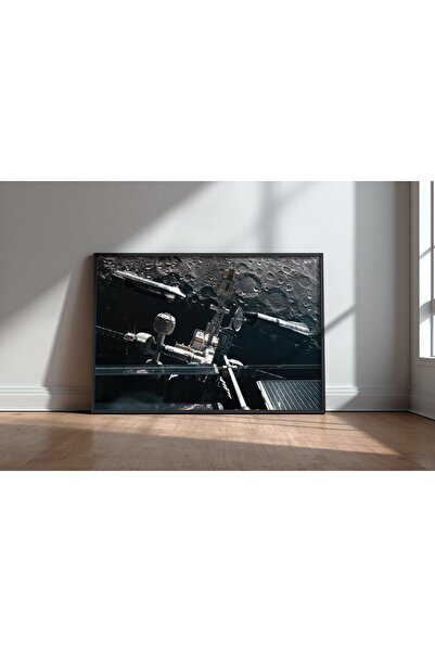 KEYFHOME Lunar Gateway III Science Fiction Space MDF cu ramă Tablou Poster Li...