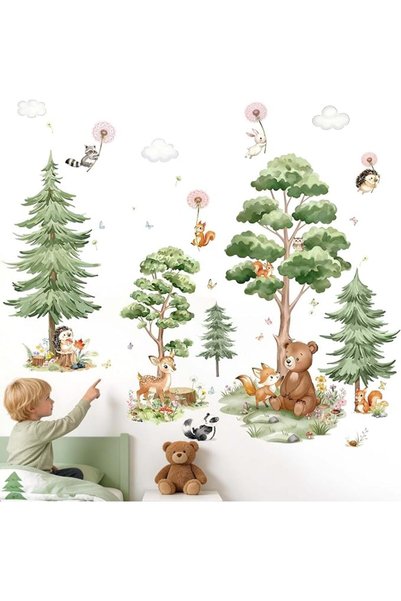 GENERAL Amimagin Nursery Animal Design Wall Decals: 95%+ Removable