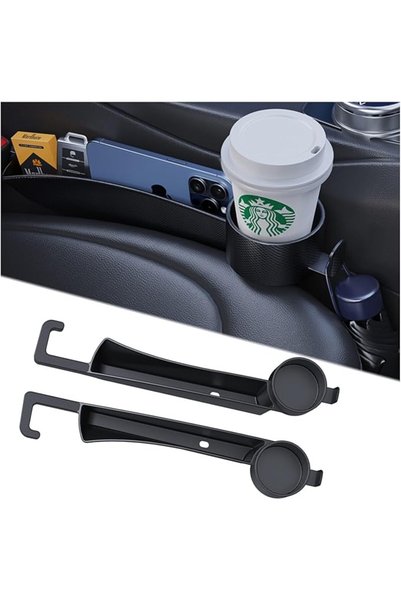 AZONEE 2-Pack Double Slot Car Seat Gap Organizer - Universal Gap Filler with ...