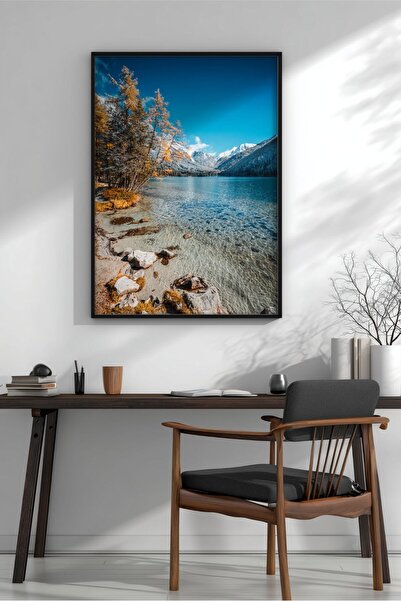 KEYFHOME Lacul Anterselva Dolomites Peisaj Munte Înrămat MDF Tablou Poster Li...
