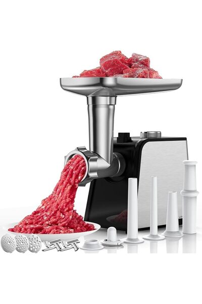 LBMT Electric Meat Mincer, Stainless Steel Food Processor with Kibbeh Maker, ...