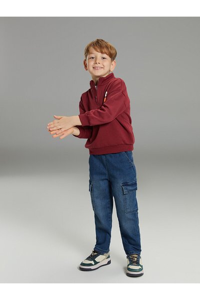 LC Waikiki Nevavm Lcw Kids Indigo Denim Straight Standard & Regular Elastic W...