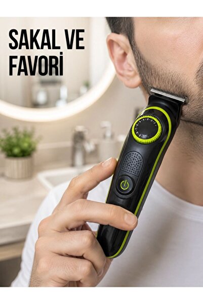 Homica Çok Başlıklı Erkek Tıraş Makinesi Sakal Favori Burun Kulak Ve Vücut Bakım Seti