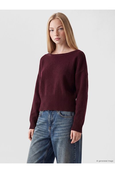 LC Waikiki Pulover Tricotat Pentru Femei Cu Guler Tip Slash