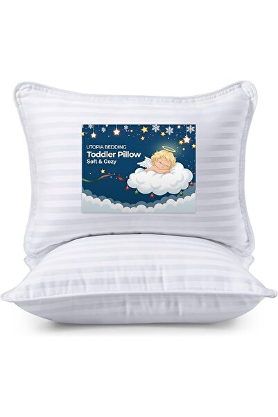 Utopia Bedding Toddler Pillow (White, 2 Pack), 13x18 Pillows for Sleeping, So...