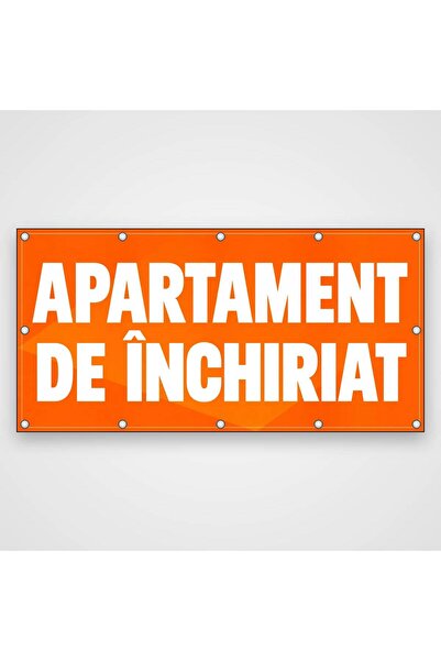 ShopPrint Banner Apartament de închiriat – portocaliu, 100x50 cm, frontlit cu...