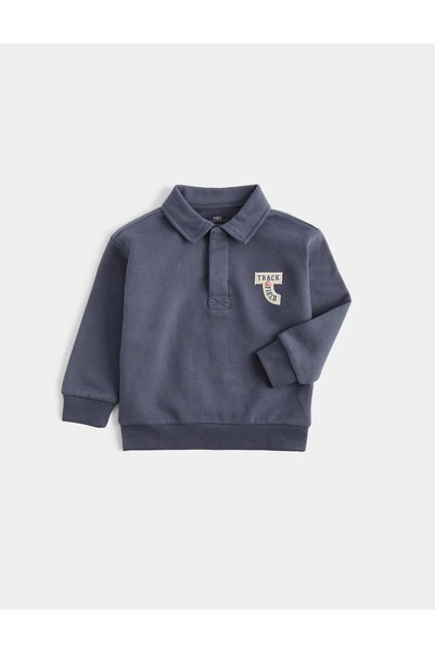 Marks & Spencer Nakışlı Arma Detaylı Pamuklu Sweatshirt