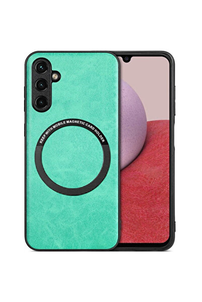 XGSM Husă hibridă din piele MagSafe pentru Samsung Galaxy A14 5G, Verde