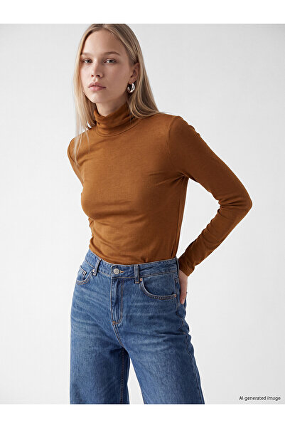 LC Waikiki Nevavm with Difference Lcw Vision Brown Ribbed Plain Super Skinny ...
