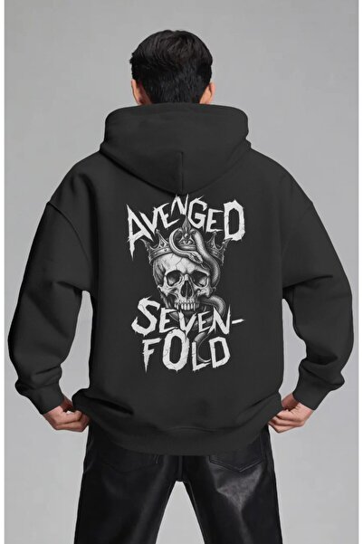 SEVBANO Hanorac premium oversize unisex cu imprimeu frontal Avenged Sevenfold...