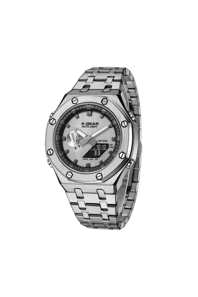 Choice silvery Fashion Casual Business Quartz Watch Waterproof Wristwatch Men...