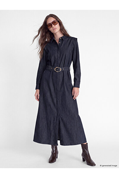 LC Waikiki Nevavm with a Difference, Lcw Modest Indigo Denim Straight Loose &...