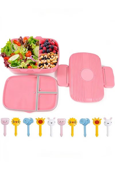 TAPIT 850ml Kids & Adults Bento Lunch Box, Multi Compartment Leakproof Food C...