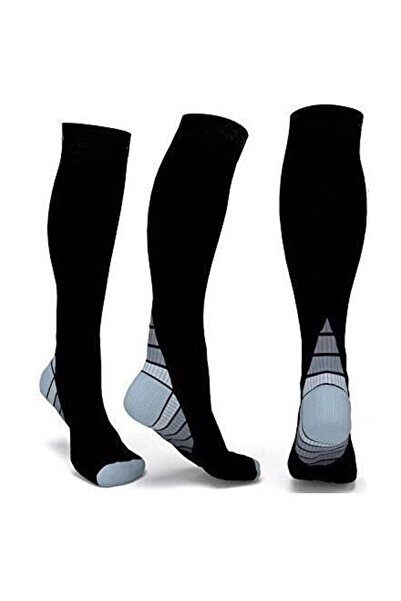 Generic Brand Pachet de 3 perechi de șosete de compresie unisex pentru sport,...