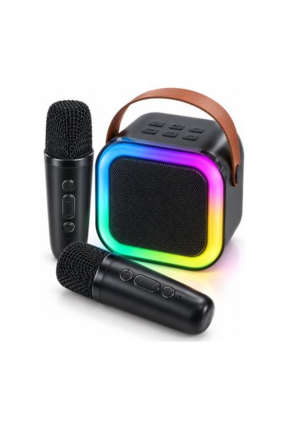 LED Işıklı Bluetooth Karaoke Hoparlör Seti
