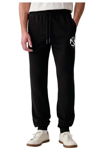Karl Lagerfeld Ανδρική Monogram Φόρμα Μαύρη Jeans B3M10013-999 Black