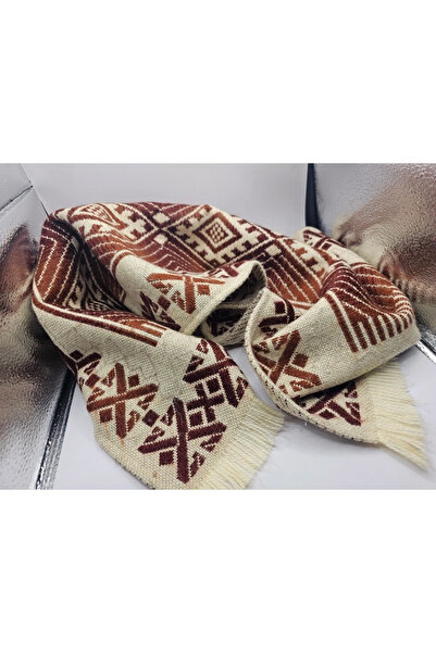 CSM Traditional rustic table runner / towel with ethnic geometric motifs and ...