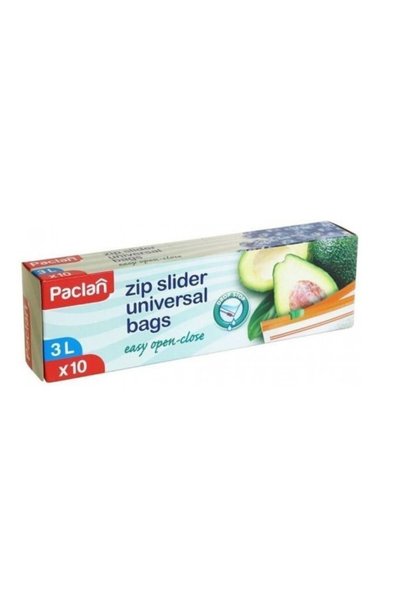 Paclan Pungi congelator cu fermoar, 3 L, 10 buc/set