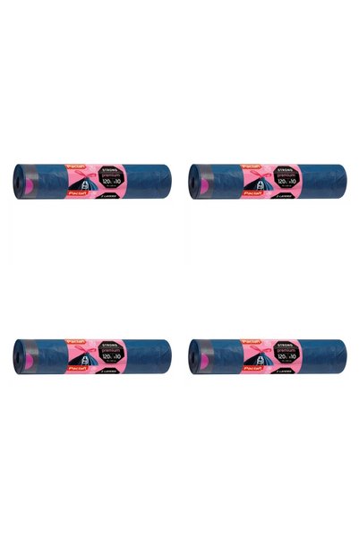 Paclan Set de 4 saci de gunoi premium rezistenți cu șnur, 120l, 70cmx100cm, 10 bucăți