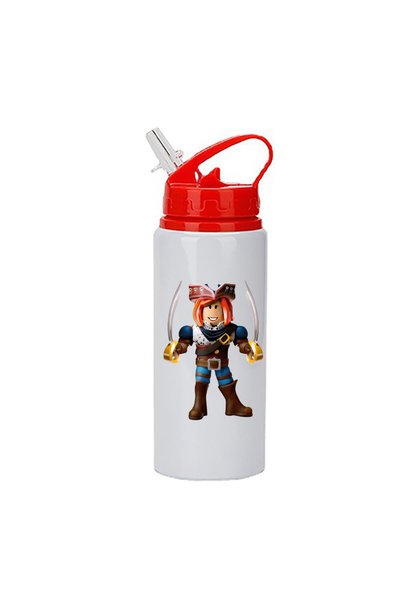 Photoretous Μπουκάλι Roblox 600ml Λευκό με Κόκκινο Καπάκι
