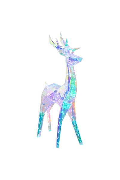 vidaxl Ren cu LED-uri prismatic irizant Multicolour 48 x 19 x 86 cm