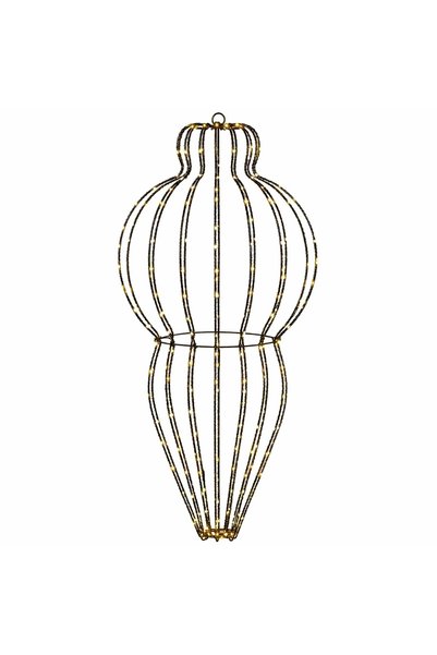 vidaxl Lumină decorativă de Crăciun 320 LED-uri Alb cald Ø 40 x 75 cm