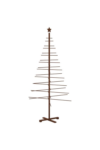 vidaxl Brad de Crăciun din lemn 210 cm Bambus și lemn de pin masiv