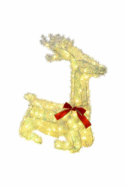 vidaxl Cerb de Crăciun 3D LOVIISA 140 LED-uri Alb cald 55 x 22 x 63 cm