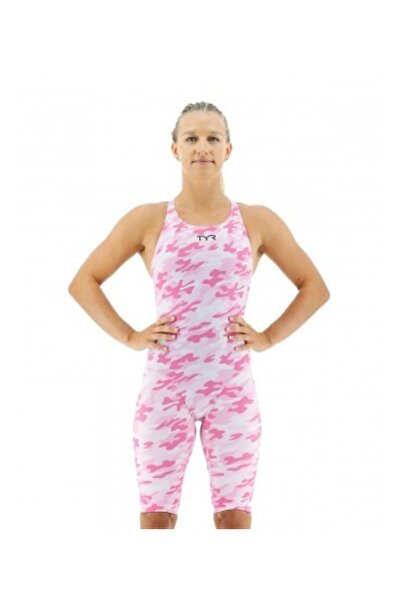 TYR women's technical full suit - Thresher - pink and white